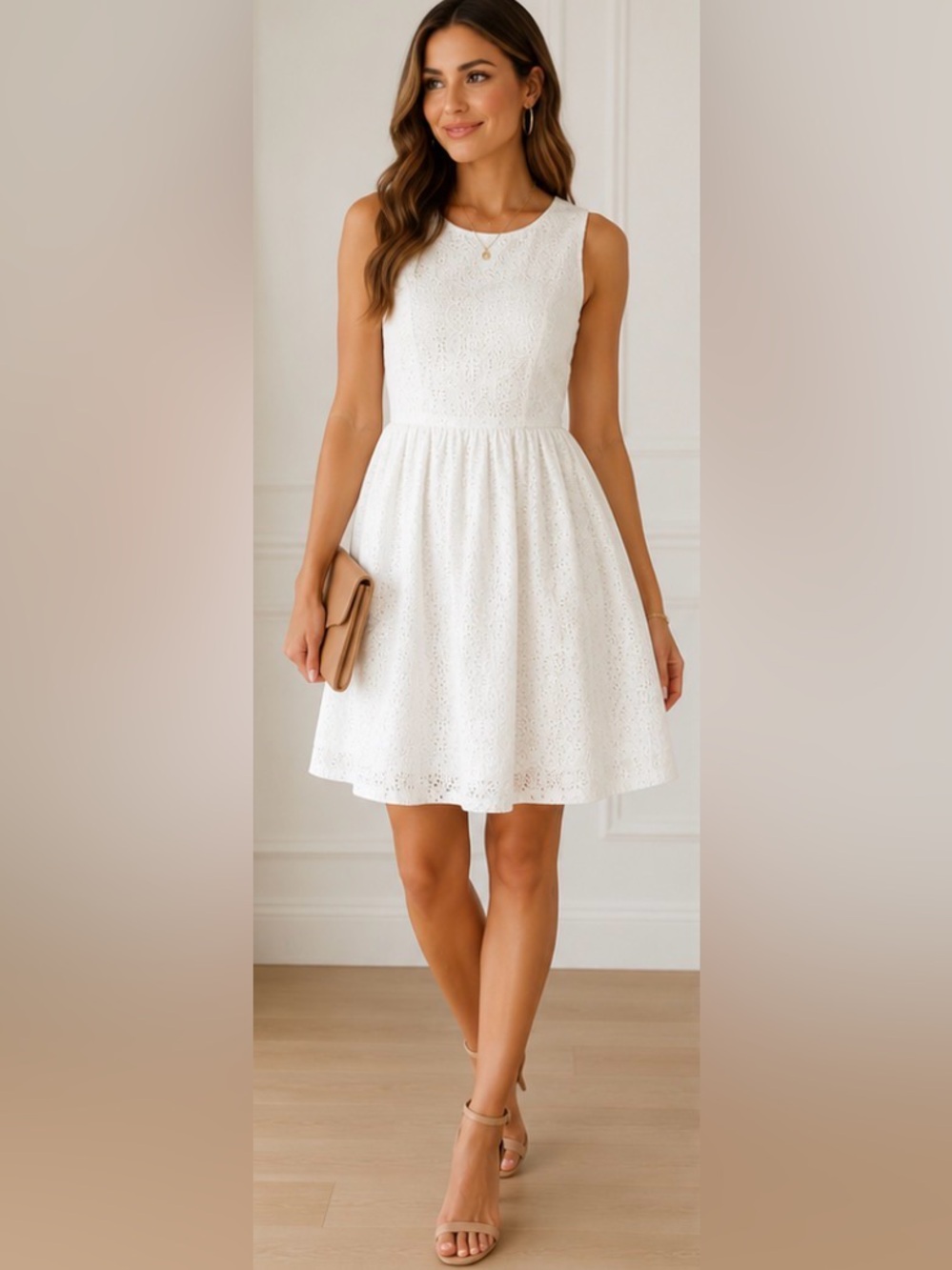 Cupcakes and Cashmere White Eyelet Dress (size 10)